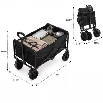 Alvantor Wagons Carts Foldable, 102L 330LBS Capacity Heavy Duty Collapsible Cart gallery