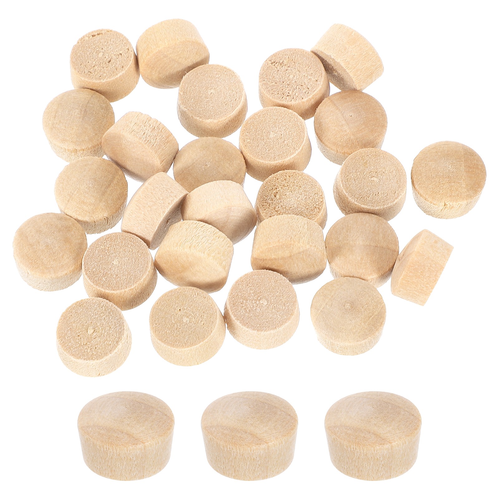 76Pcs Wood Button Plugs, 9mm/0.35" Hardwood Screw Hole Plug for Woodworking gallery