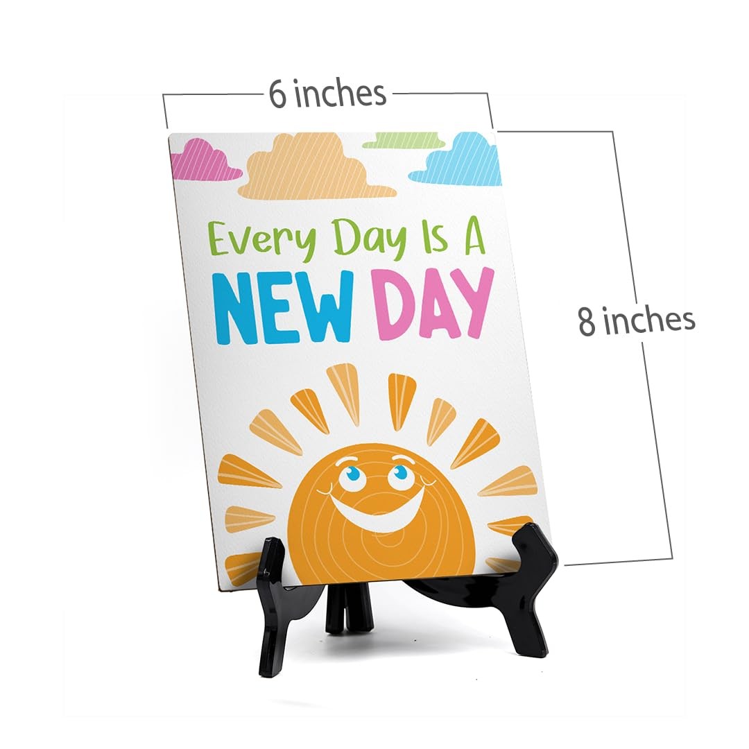 Every Day Is A New Day Table Sign with Acrylic Stand (6x8“) gallery
