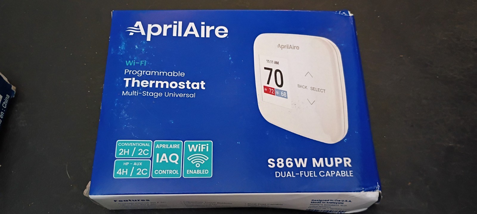AprilAire S86W MUPR Wi‑Fi Programmable Multi‑Stage Dual‑Fuel Thermostat White gallery