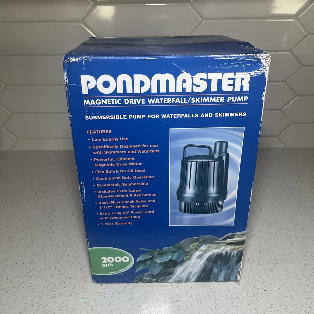 Pondmaster SWFP 2000 - 2000 GPH Magnetic Drive Submersible Waterfall / Skimme...