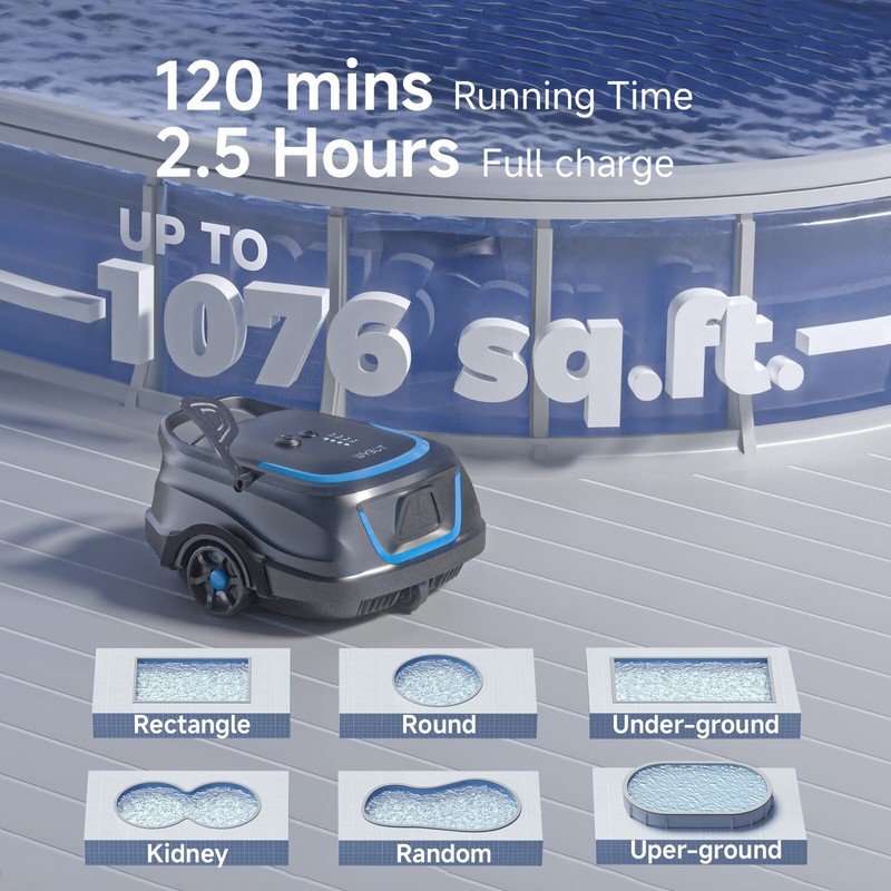 WYBOT A1 Cordless Robotic Pool Cleaner, Automatic Pool Vacuum gallery