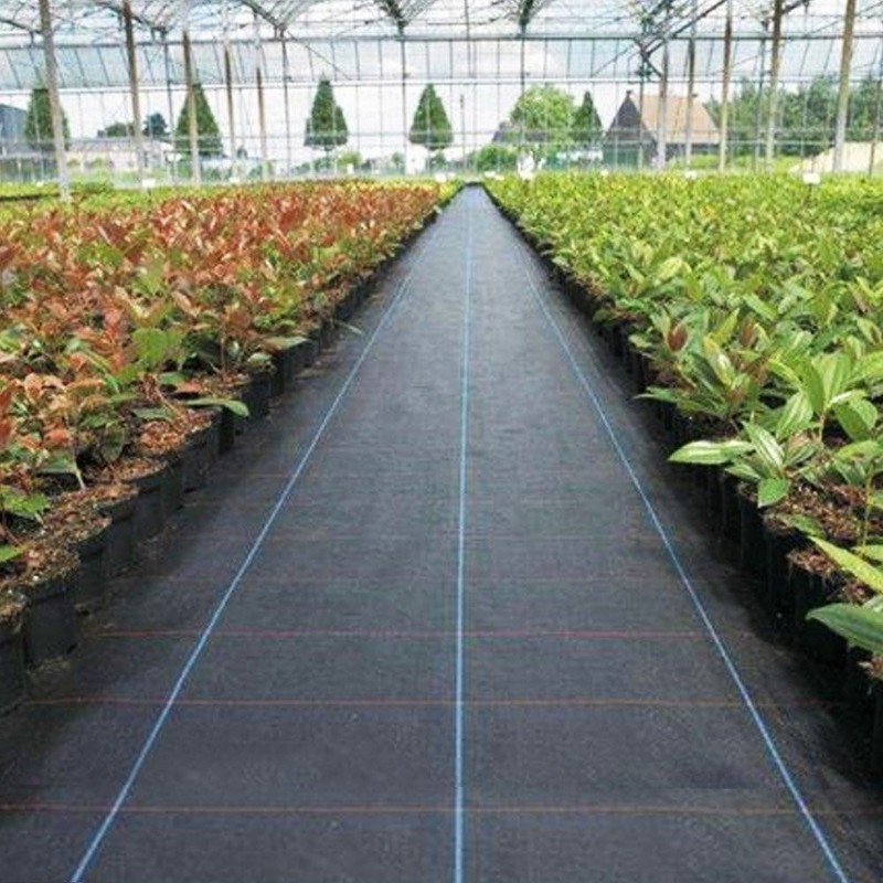 Durable Weed Barrier Landscape Fabric 3.2oz PP Woven Ground Cover Chemical-free gallery