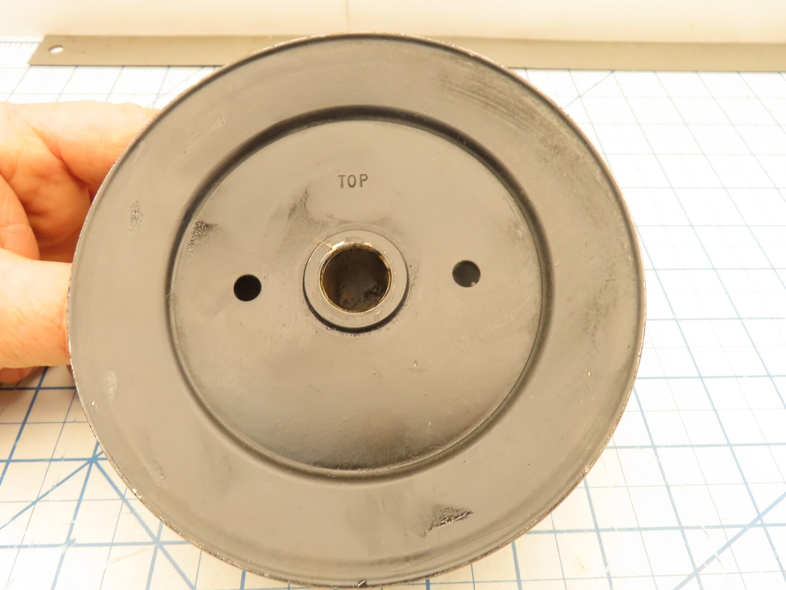 Toro 79-7140 Bagger Drive Pulley Double V 2-7/8" Tall 5/8" Bore 4.5" OD 3.25" OD gallery