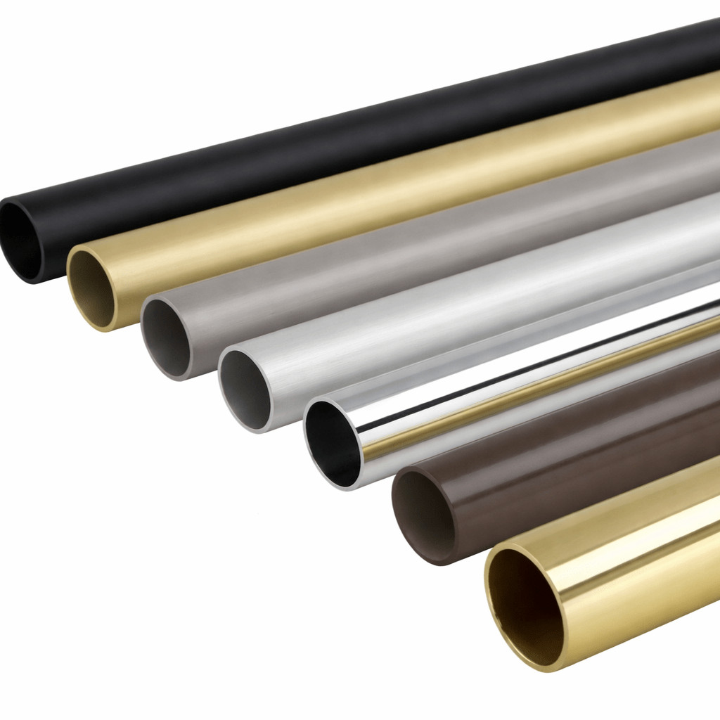 6-Case Pack 8 Feet Long Round Wardrobe Closet Rods - 96 Inch Length gallery