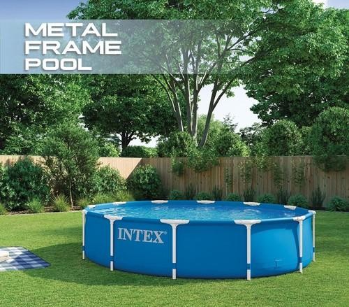 Above Ground Pool, 12'x30" Round Framed w/ 42" Ladder, Skimmer & Cover gallery