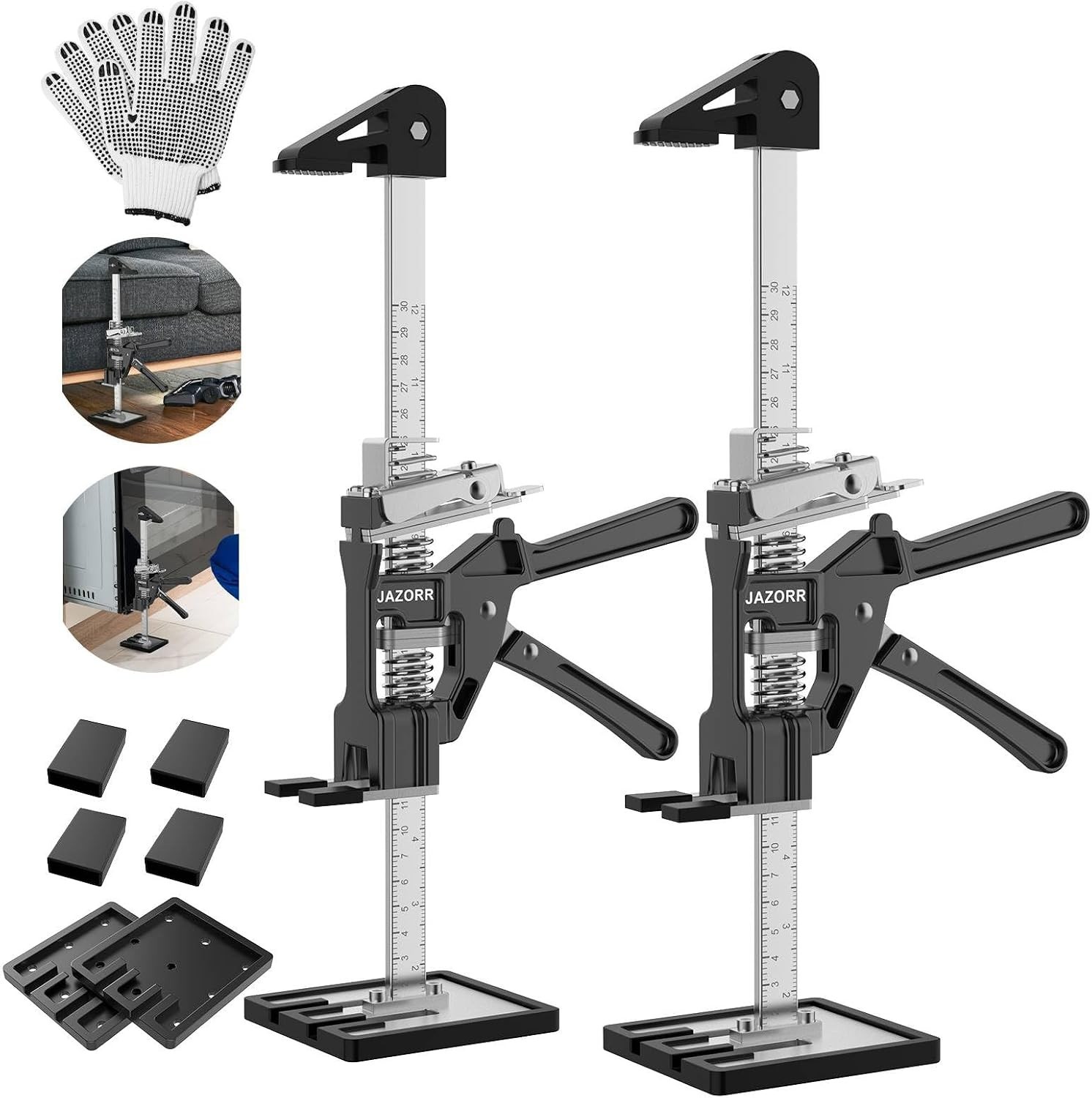2Pcs Metal Labor Saving Arm Jack, Hand Furniture Lifter Tool, 440LBS Capacity gallery