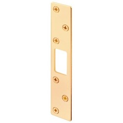Defender Security U 9535 Deadbolt Strike Plate, 5-7/8 in L, 1-1/8 in W, Steel, B