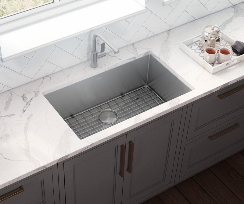 Ruvati 35-inch Undermount 16Gauge Rounded Corners Large Kitchen Sink – RVH7466 gallery
