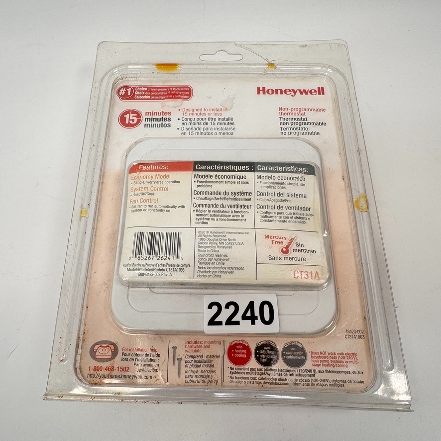 Honeywell Home CT31A Non-Programmable Thermostat Heating Cooling gallery