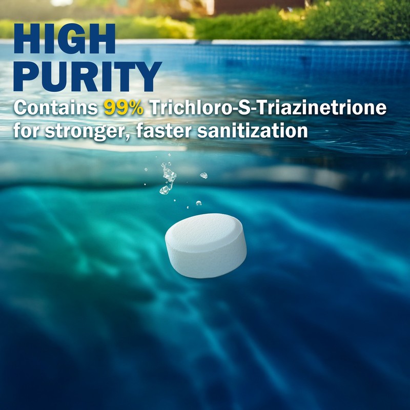 XtremeClear 1" 99% Trichloro Stabilized Swimming Pool Chlorine Tablets - 1.5lbs gallery