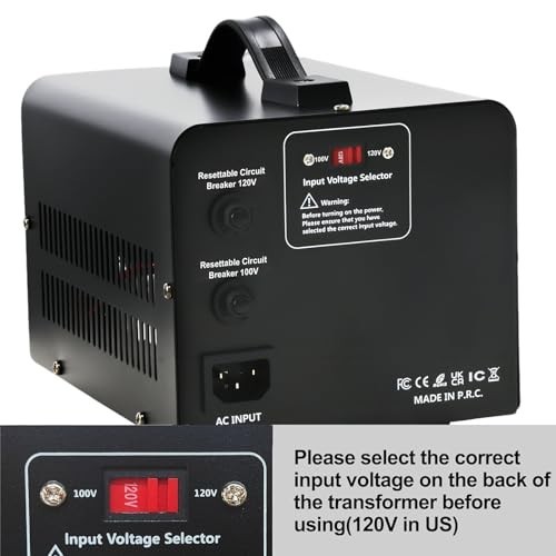 1500W Voltage Converter - Step Down 120V to 100V or Step Up 100V to 120V, US Cor gallery