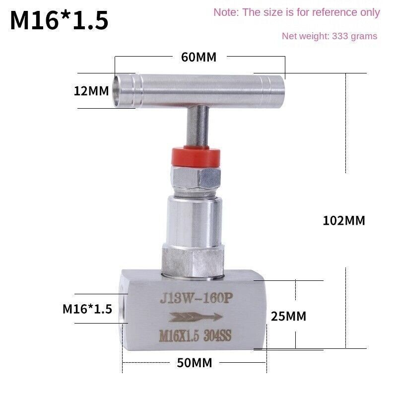 Stainless Steel Straight Through Needle Hydraulic Flow Control Needle Valve gallery