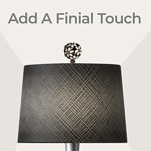 Royal Designs, Inc. Decorative Flower Ball Lamp Finial, F-5102-WH-1, White gallery