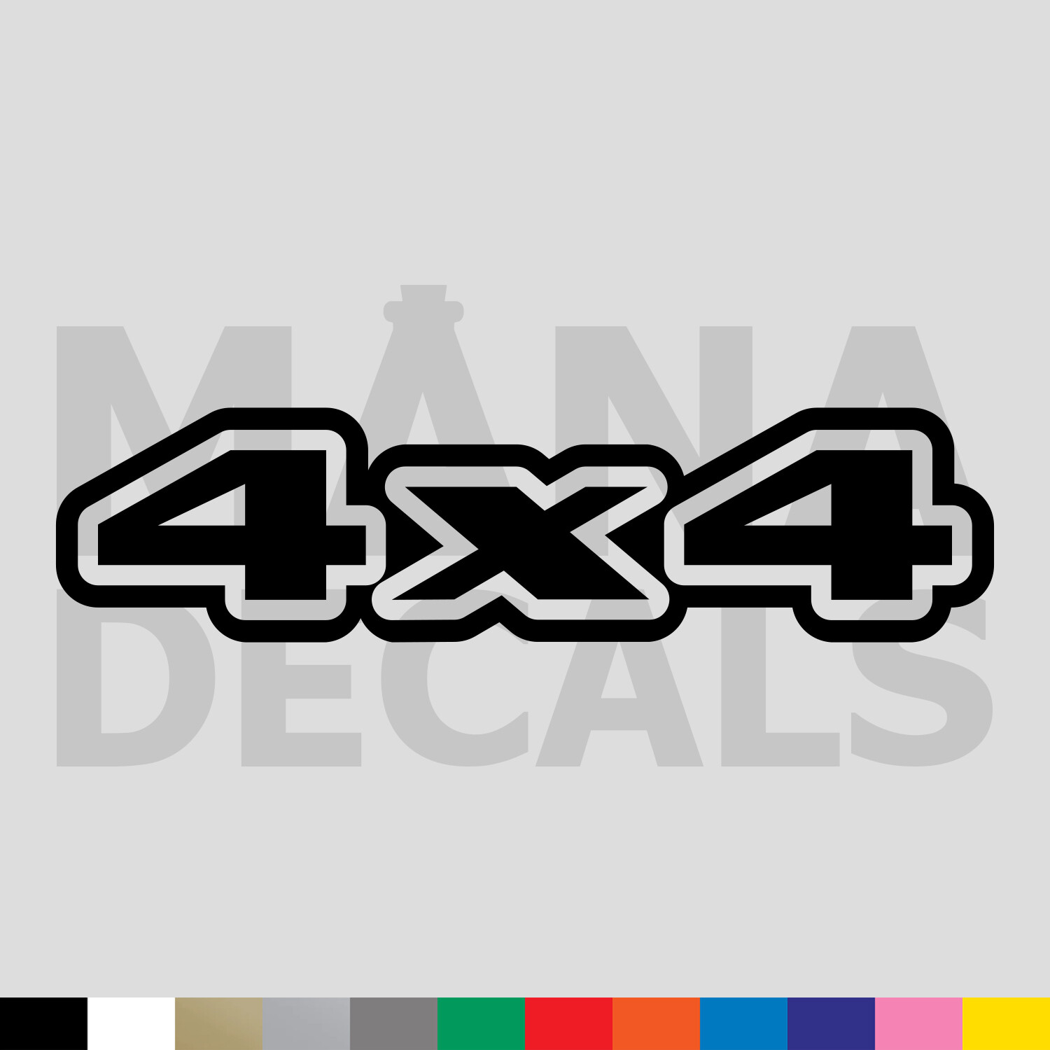 4x4 Vinyl Die Cut Decal Sticker - Off Road Four By Four Wheel Drive Truck 4WD gallery