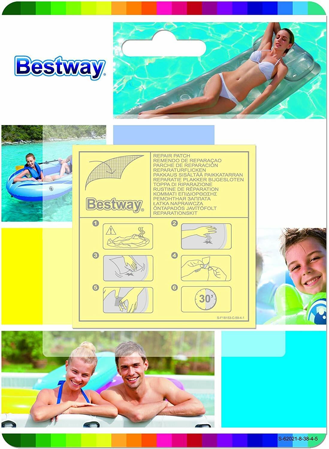 BESTWAY SWIMMING POOL REPAIR PATCH KIT INFLATABLE BOUNCER FOR INTEX COLEMAN gallery