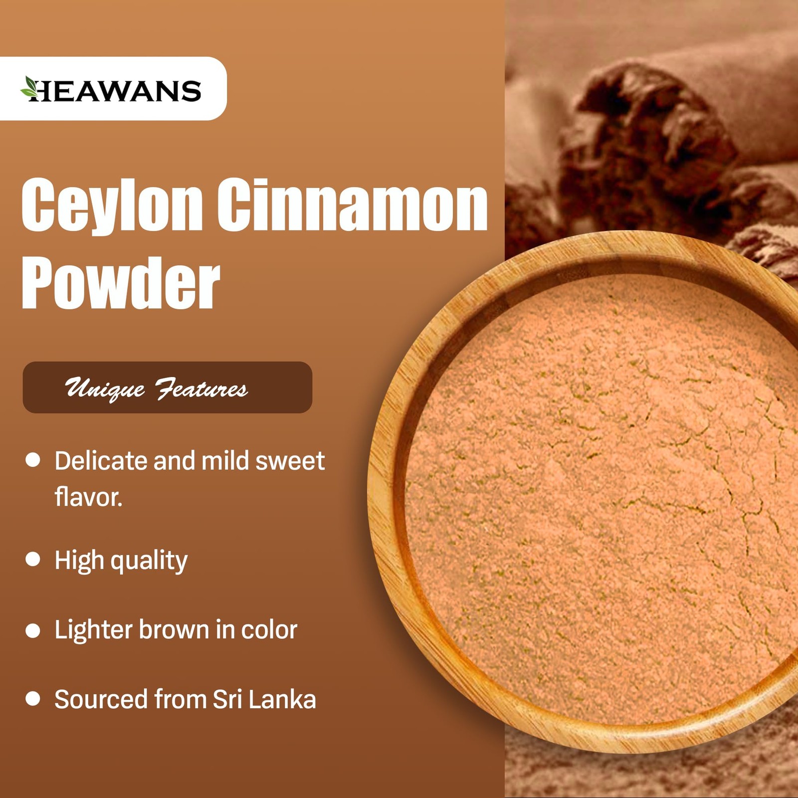 Organic Ceylon Cinnamon Ground Premium (Real or True 1.6 Ounce (Pack of 1) gallery