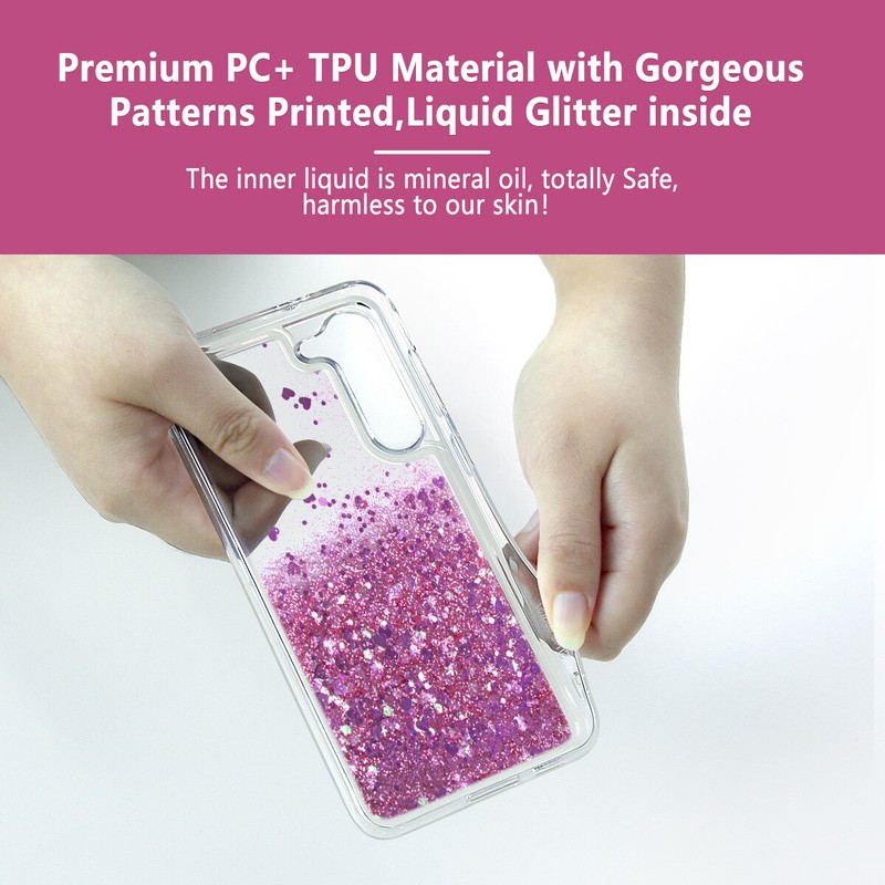 Pretty Liquid Glitter Phone Case Siilcone Cover For Samsung S23 S24 A16 A05s A35 gallery