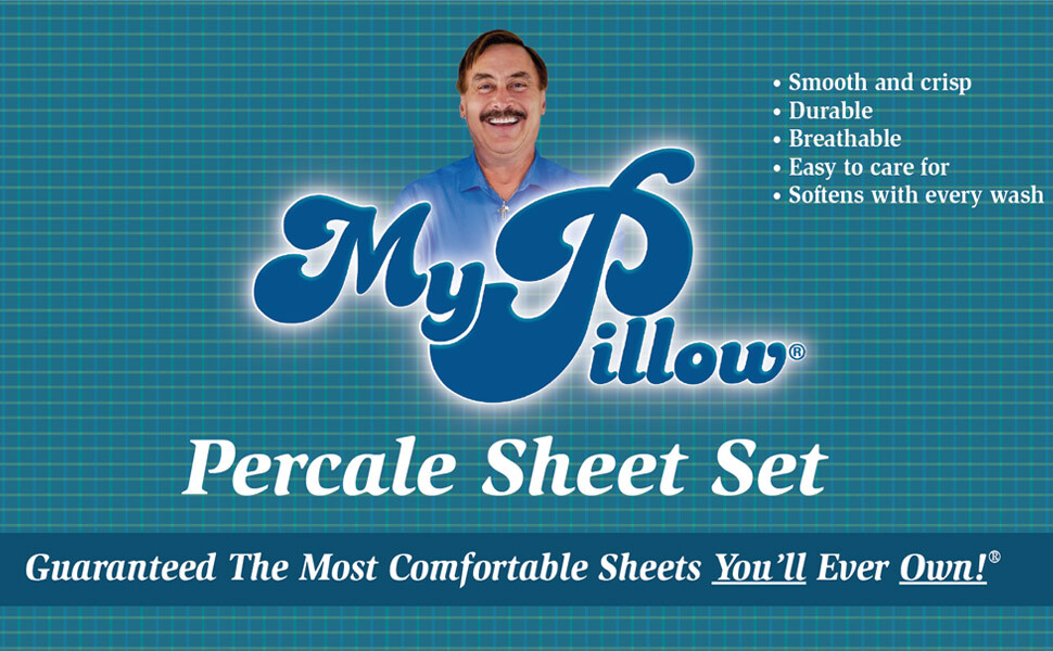 MyPillow 100% Cotton Percale Bed Sheets gallery