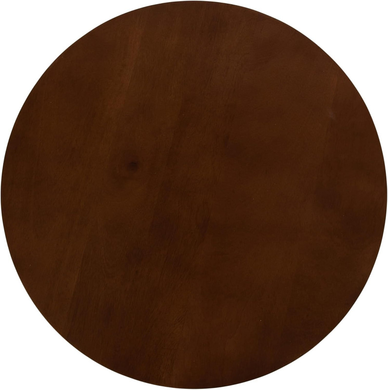 Faiza Walnut Brown Round Side Table - Modern Accent for Bedroom or Living Room gallery