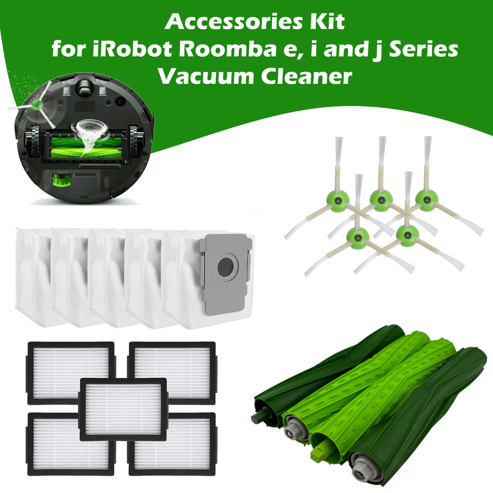 Accessories Kit for iRobot Roomba i4 i6 i7+ j5 j6 j7+ j8 j9 with Zipped Dust Bag gallery