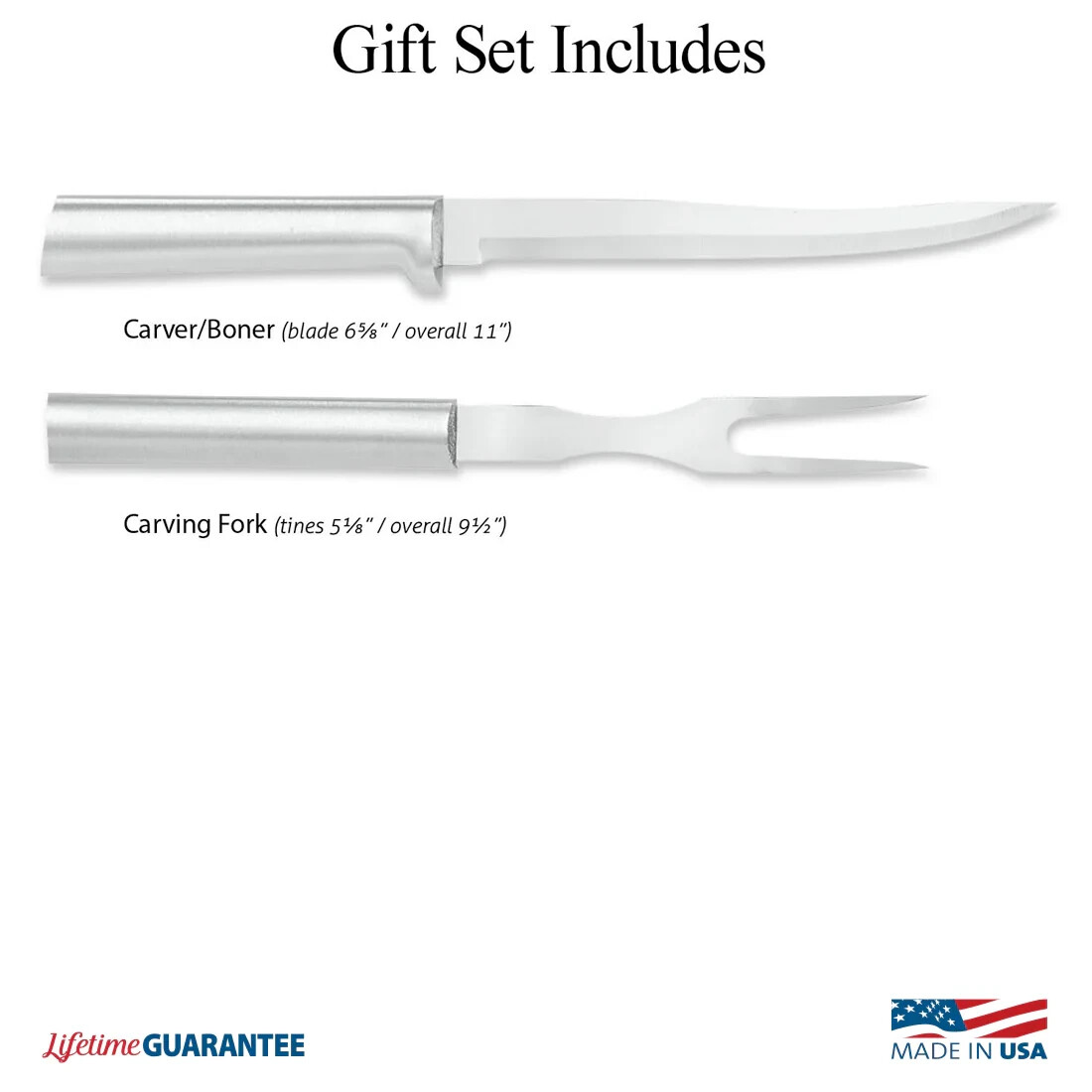 RADA CUTLERY G213 TWO PIECE CARVING GIFT SET BLACK HANDLE MADE IN USA gallery
