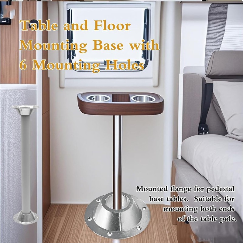 2-Pack RV Table Base Mount,Camper Aluminum Pedestal Leg Base... gallery