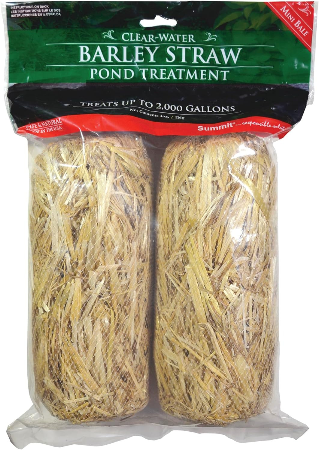 Summit Clear-Water Barley Straw Pond Treatment, 2-Pack, Treats Upto 2000 Gallons gallery