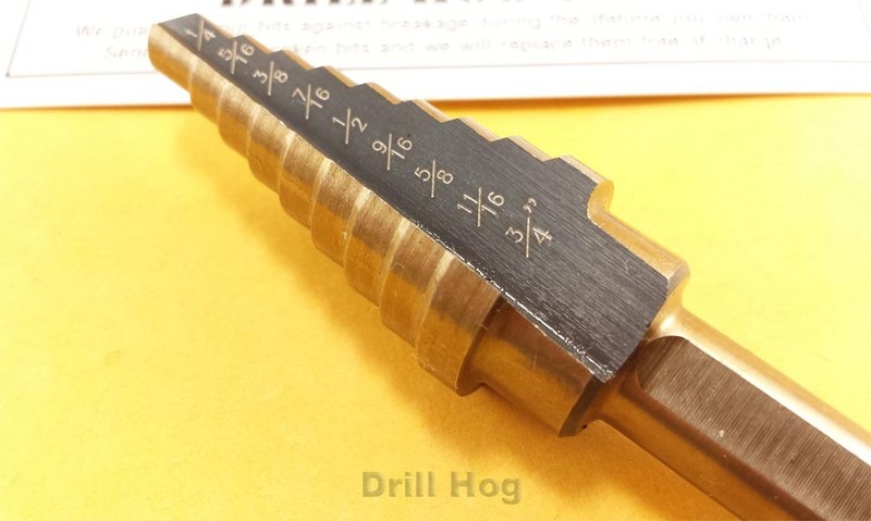 1/4 - 3/4" Step Drill Bit Reamer UNIBIT M7 Step Bit Drill Hog Lifetime Warranty gallery