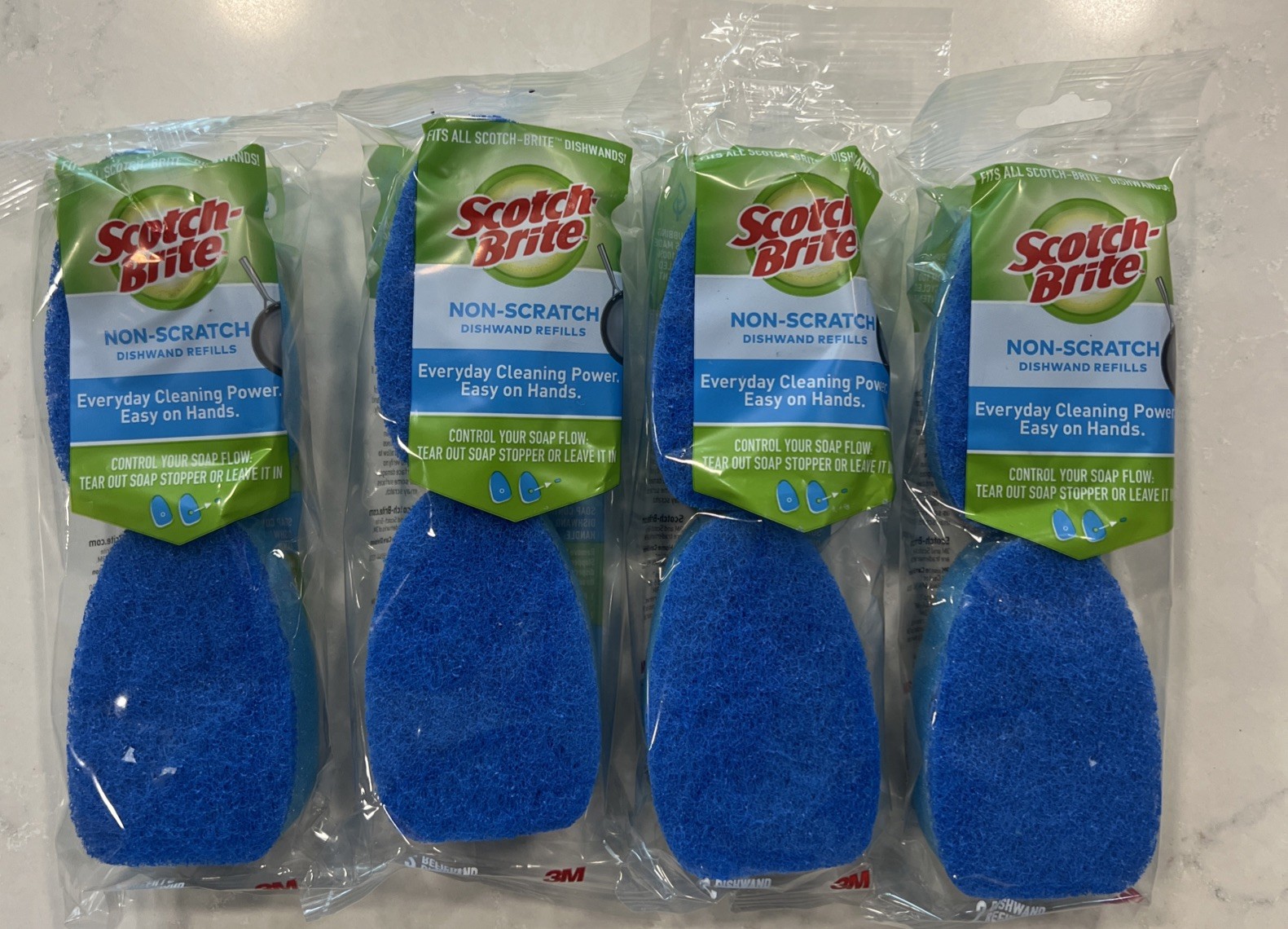 Scotch-Brite Non-Scratch Dishwand Refills 2 Pack Lot Of 4 Packs New Sealed gallery