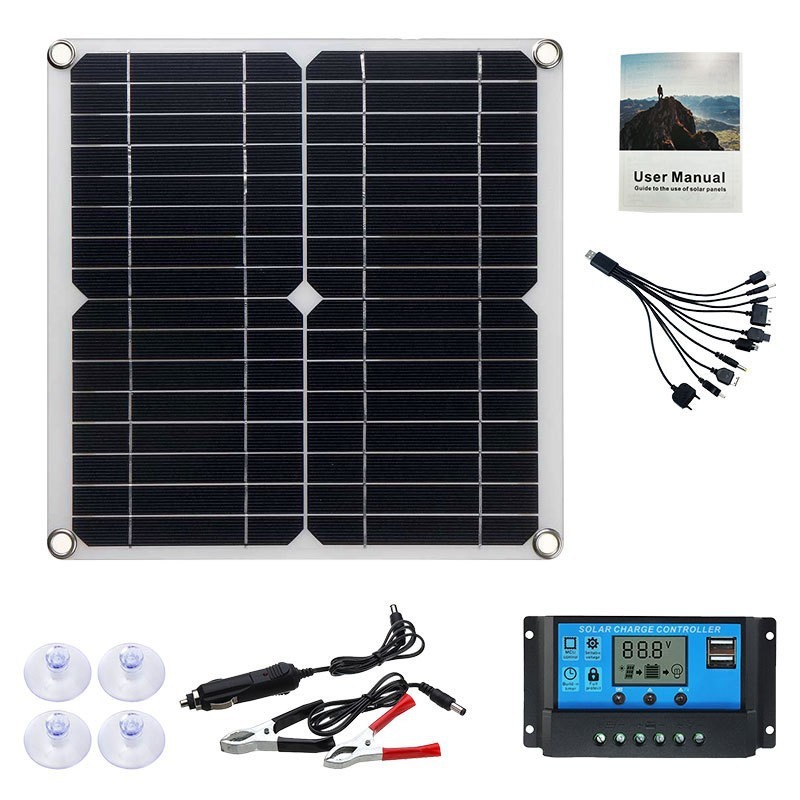 200 Watts Solar Panel Kit 100A 12V Battery Charger w/ Controller Caravan Boat RV gallery