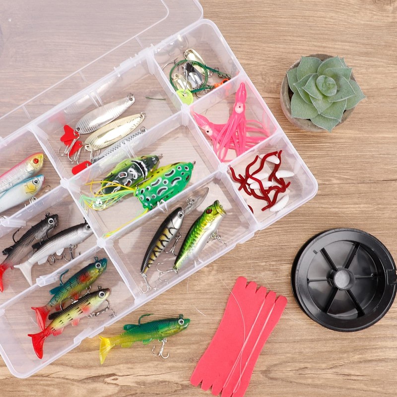 3 Pack 15 Grids Large Plastic Storage Organizer Box,15 Compartments with Divi... gallery