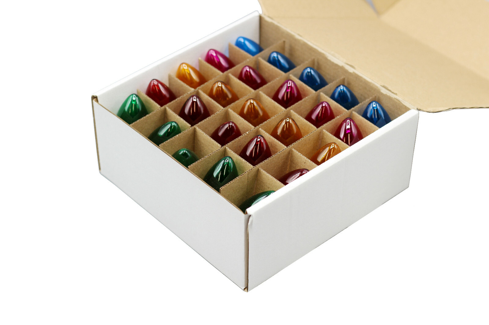 25 Steady Burning C9 Light Bulbs - Transparent Multicolor - 7 Watt, 130V gallery