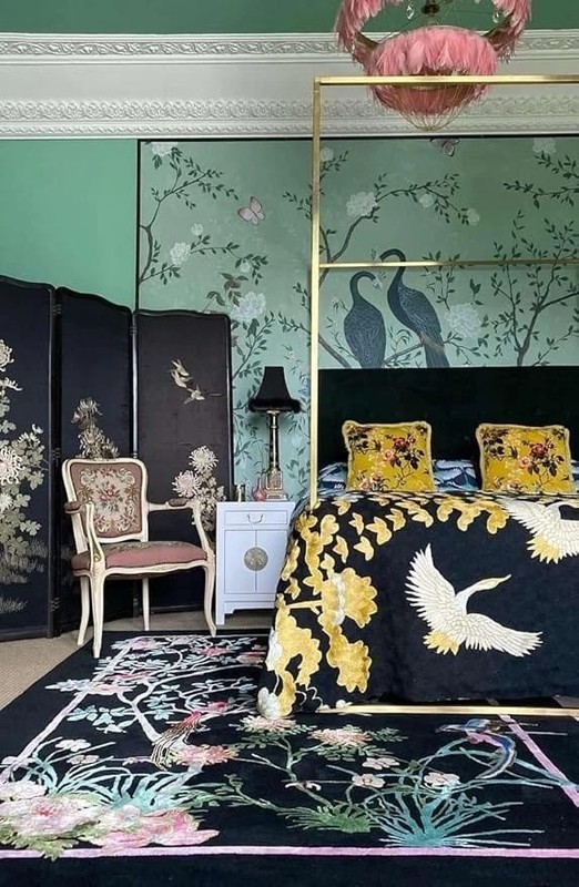 Wendy Morrison Design – Birdsong Black Hand Tufted Rug 8x10 Area Rugs gallery