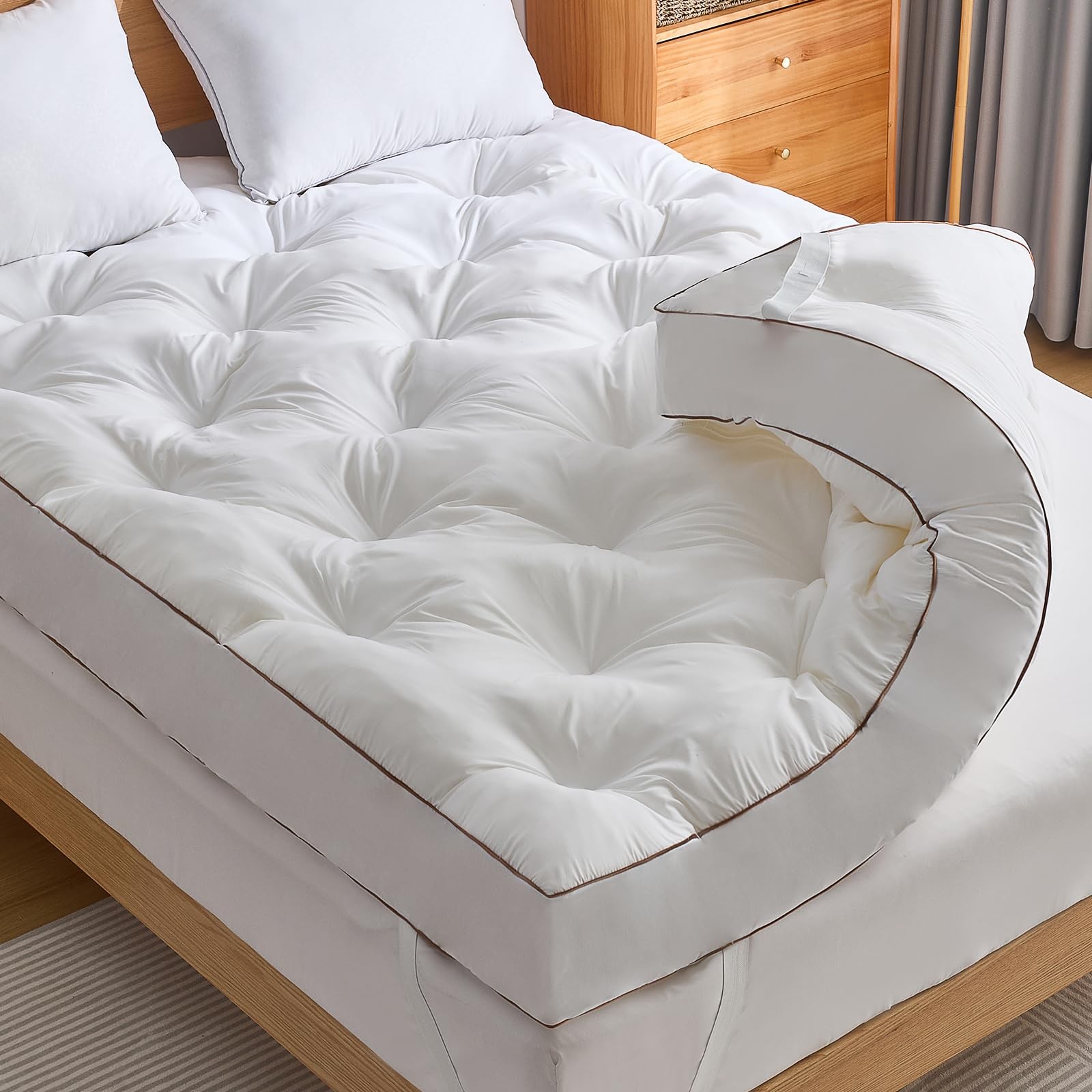 4 Inch Memory Foam Mattress Topper King Size for Pressure Relief, Extra Soft ... gallery