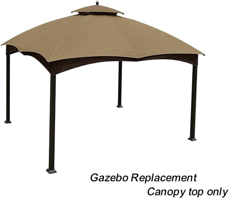 Gazebo Replacement Canopy Top for Lowe'S Allen Roth #GF-12S004B-1, Khaki gallery
