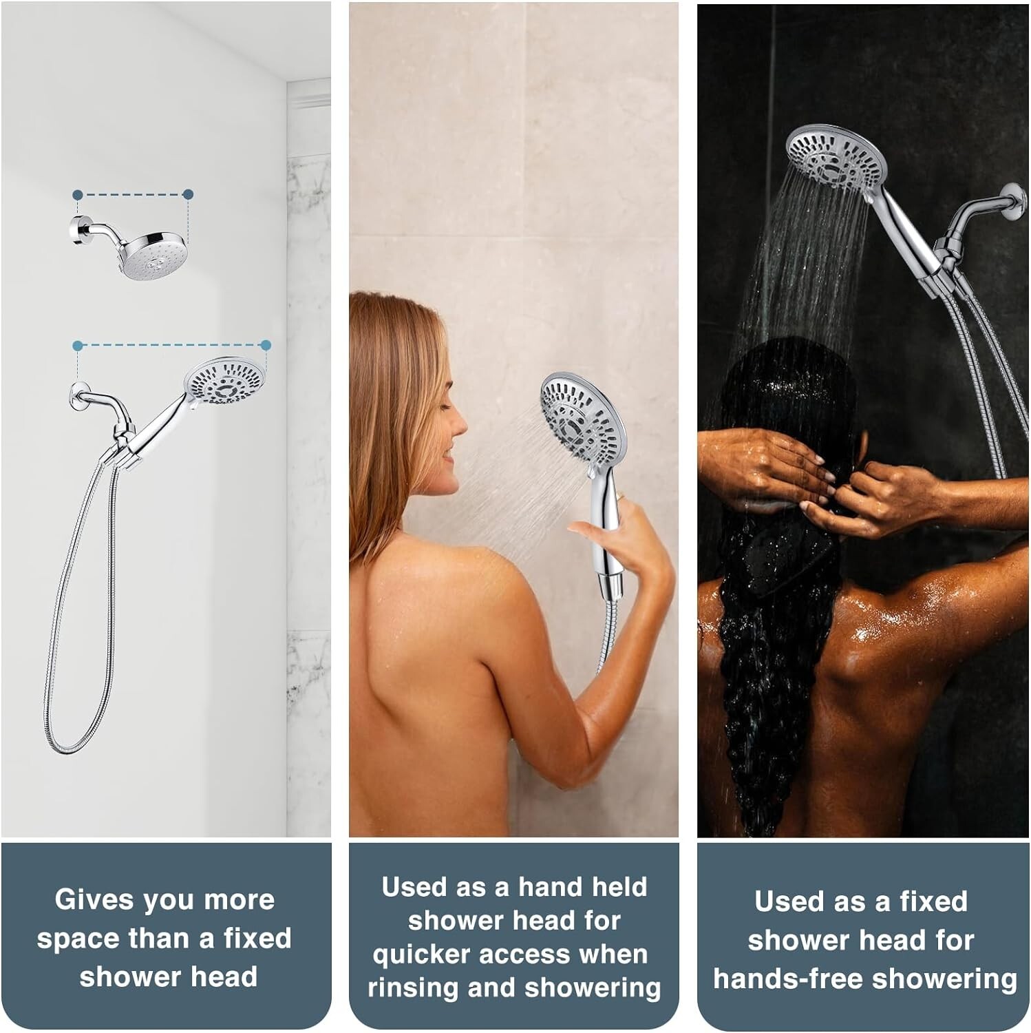 High Pressure 9 Spray Settings Handheld Shower Head Set PSS9900-01 gallery