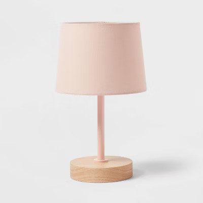 Table Lamp Pink/Wood - Pillowfort gallery