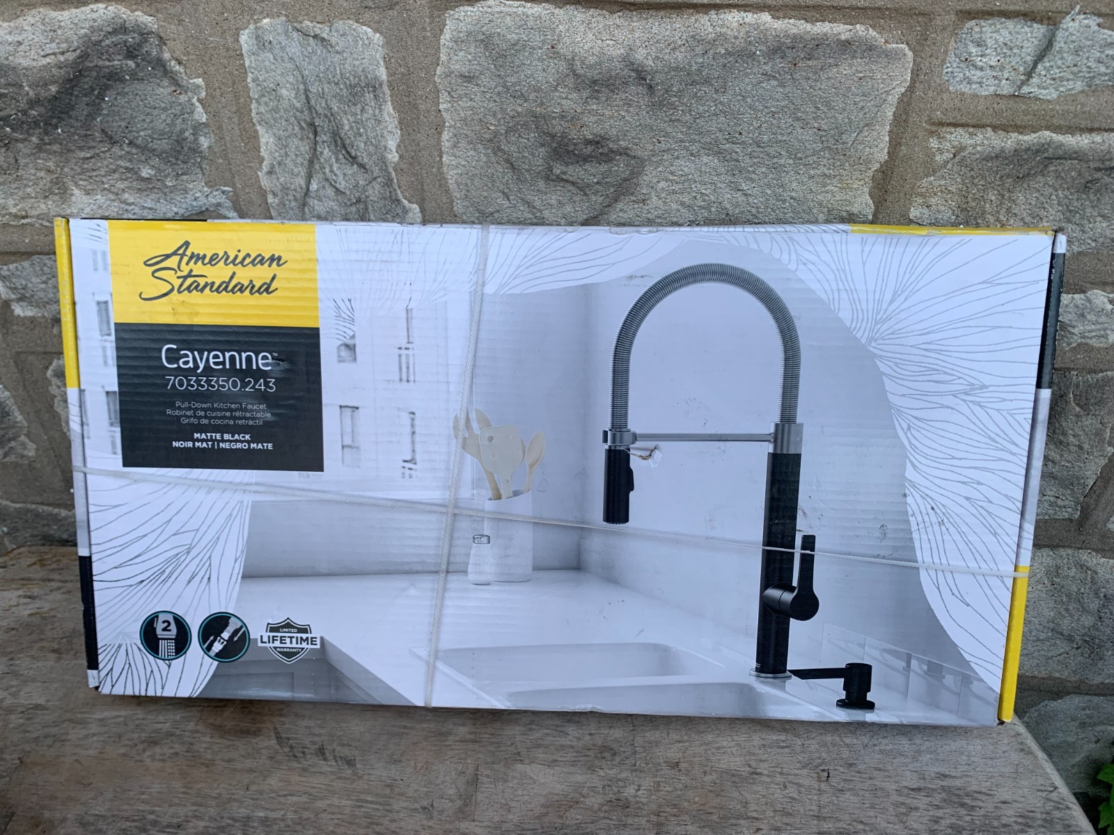 American Standard 7033350.243 Cayenne Kitchen Faucet Matte Black NIB Sealed gallery