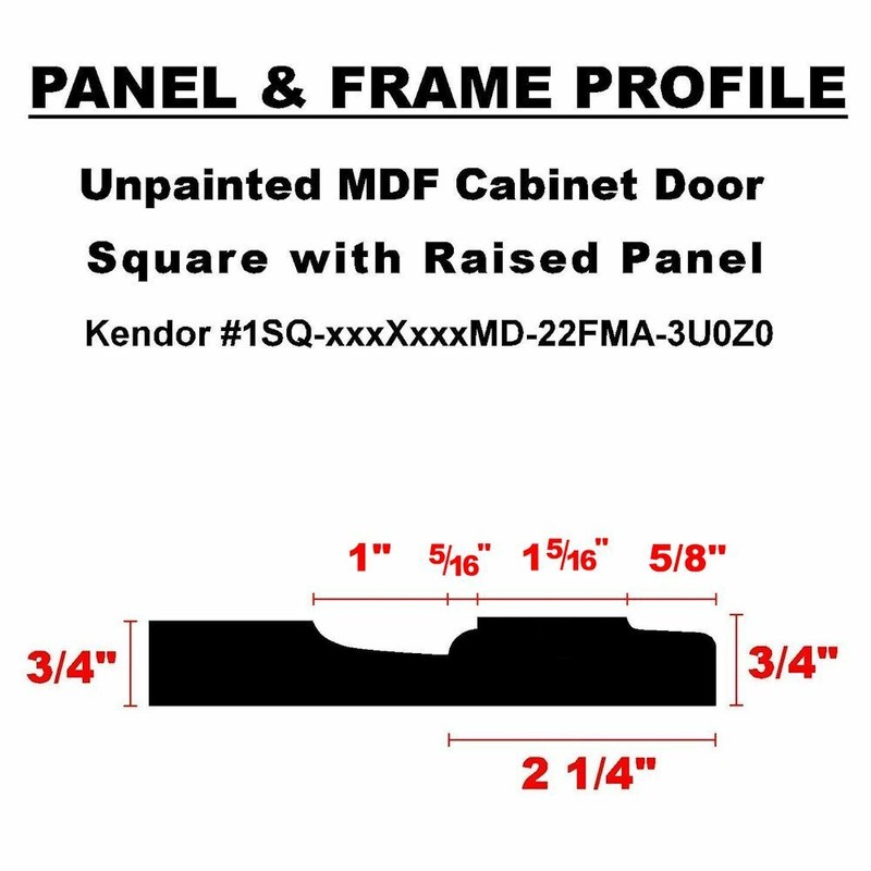 Unfinished MDF Square Raised Panel Cabinet Doors (25"H & Up) gallery
