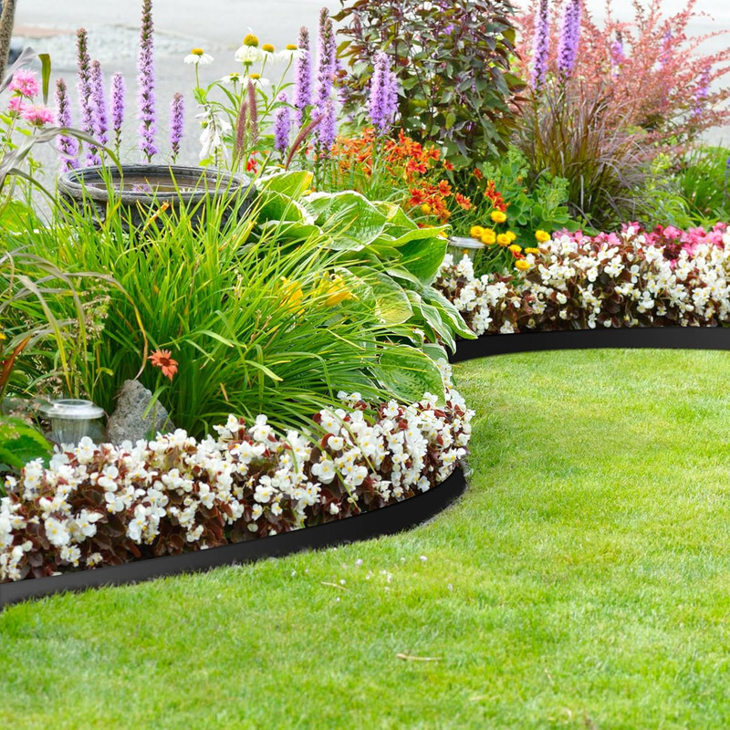 Landscape Edging No Dig 4 Inch Tall 33FT Garden Edging with 30 Spikes, Landscape gallery