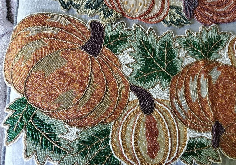 Pumpkin Beaded Table Runners SELECT ONE gallery