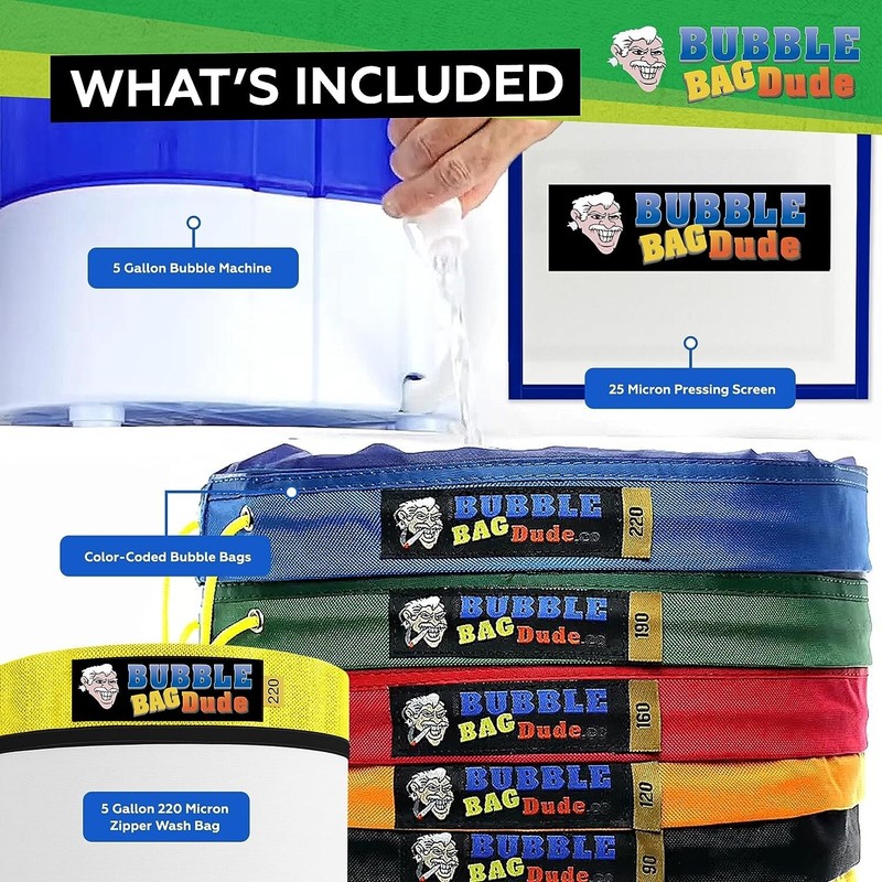 BUBBLEBAGDUDE Bubble Machine 5 Gallon with 5 Gallon Zipper Bag Bubble Hash Bags gallery