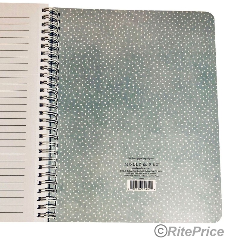 Molly & Rex Spiral Notebook, Dog & Coffee Pattern, Wide Rule w/ Folder (1 Pack) gallery