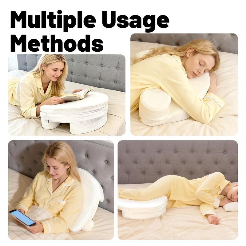JZHLLA Adjustable Height Side Sleeper Pillow with Arm Holes, Ergonomic Side Slee gallery