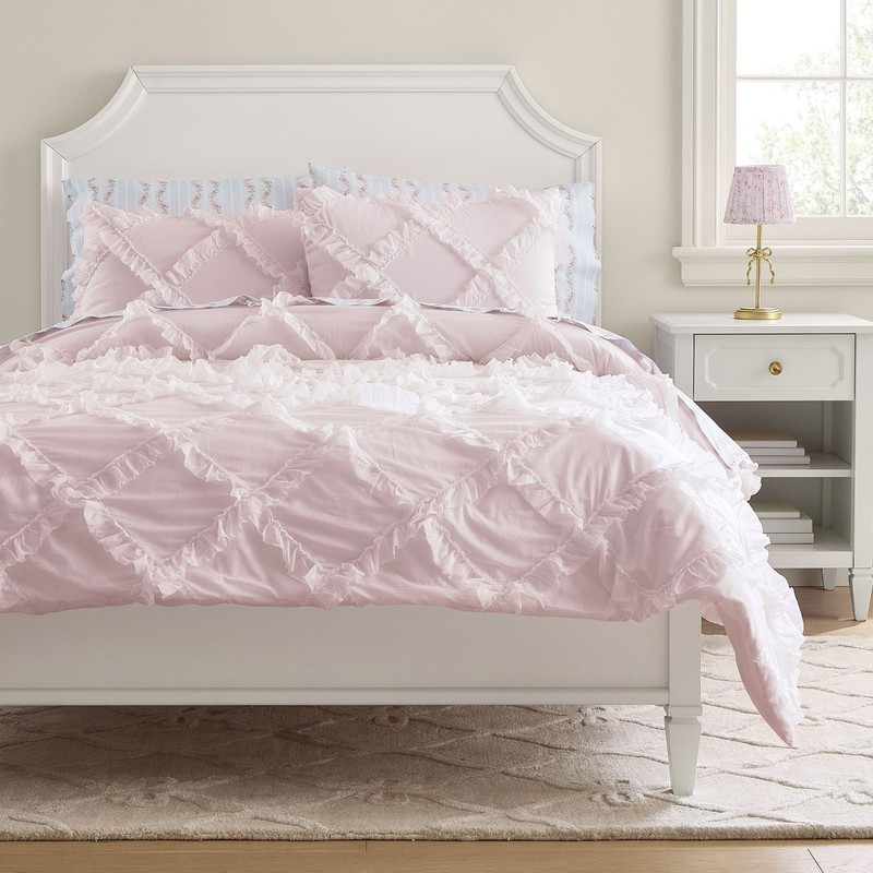 Pottery Barn LoveShackFancy Gala Ruffle Voile Quilt - Pink gallery