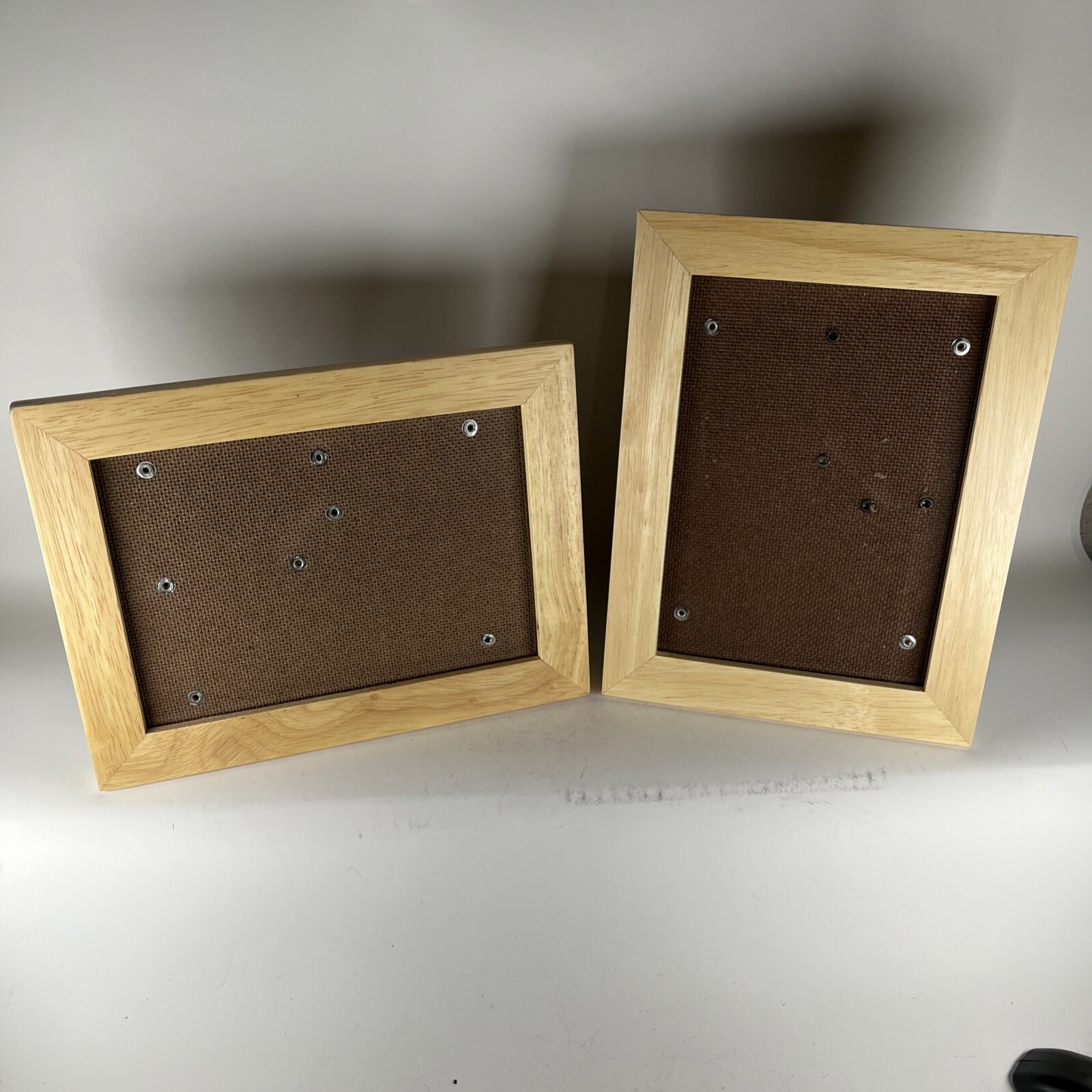 (2) Simple Wood Picture Frames 5x7 Portrait Or Landscape Table Or Hang DSL gallery