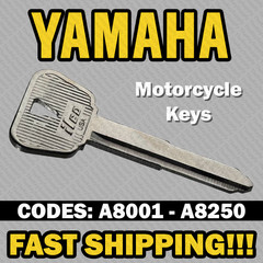 Yamaha Motorcycle Key Cut to Your Code A8001 – A8250