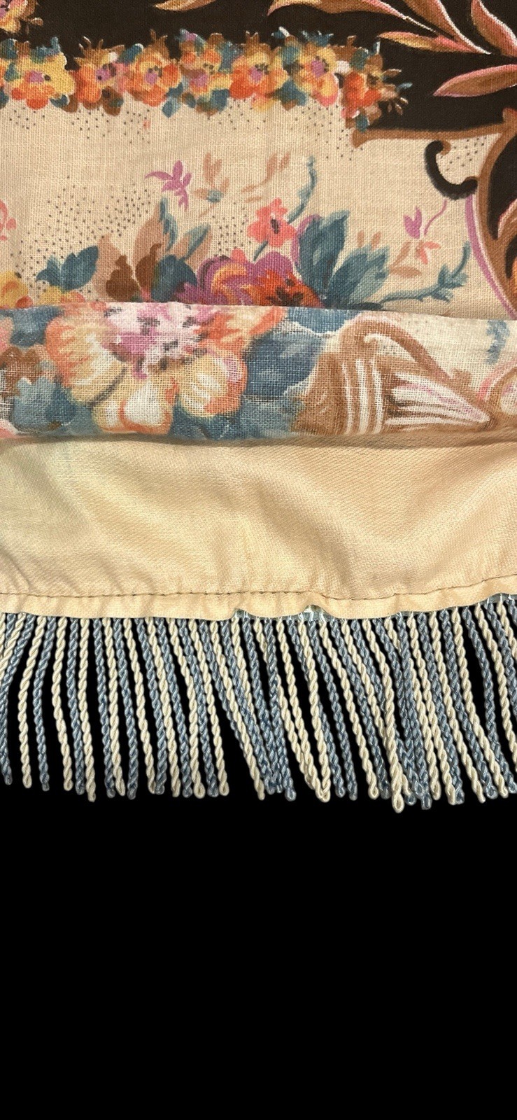 VTG Baroque/Rococo Sweetheart Decorative Two Designs Square Pillow Cover Fringe gallery