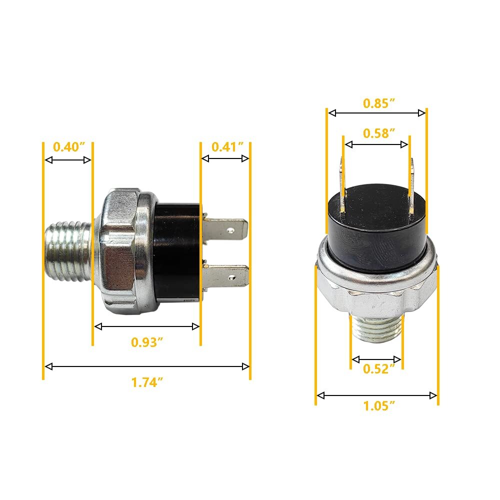 Air Pressure Switch 135-175 PSI 1/4" NPT Tank Mount 12V 24V DC Pair Horn gallery